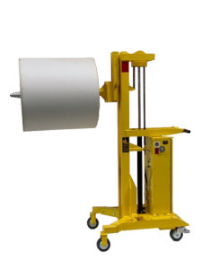 59-EasyLift-EL-Ergonomic-Roll-Transporter-with-Roll-Post-DC-Powered-Lift
