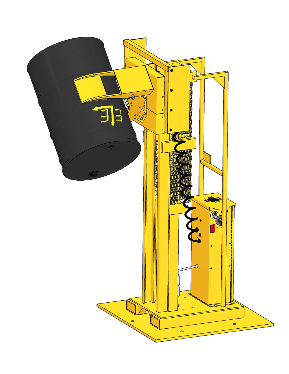 02-EDS-DC-Powered-Drum-Dumper-with-RCR1324-8-Clamp-with-drum-pouring