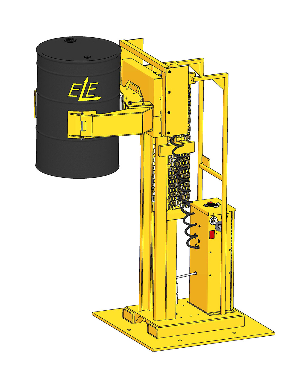 04-EDS-DC-Powered-Drum-Dumper-with-RCR1626-8-drum-raised